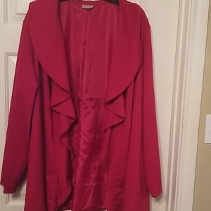 Oversized Red Cardigan